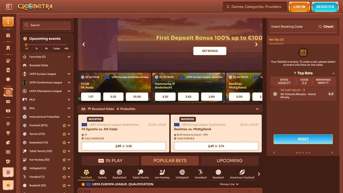Sports betting Cleobetra Casino