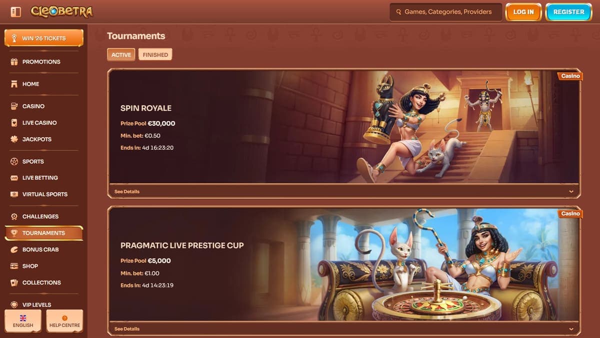 Tournaments Cleobetra Casino