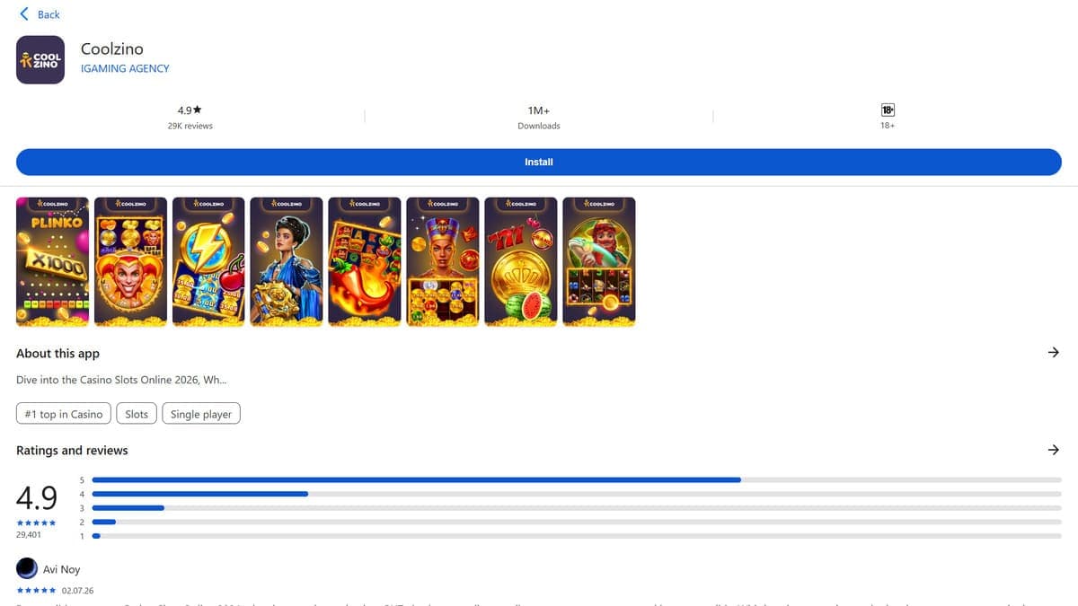 Application Coolzino Casino