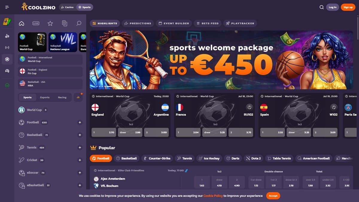 Sports betting Coolzino Casino