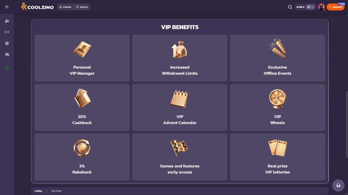 VIP Club Coolzino Casino