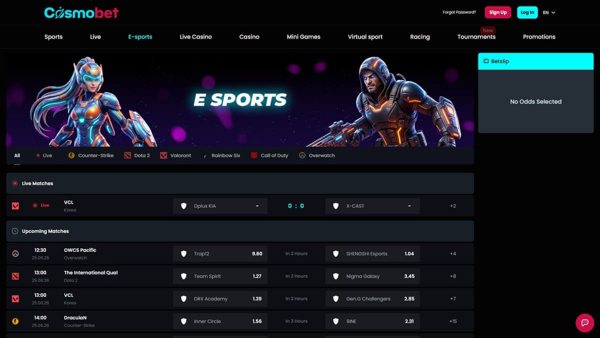eSports Cosmobet Casino
