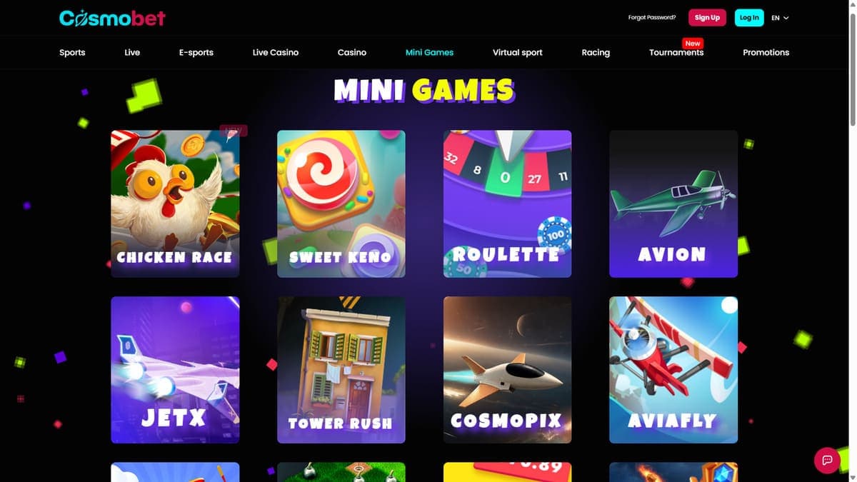 Mini games Cosmobet Casino