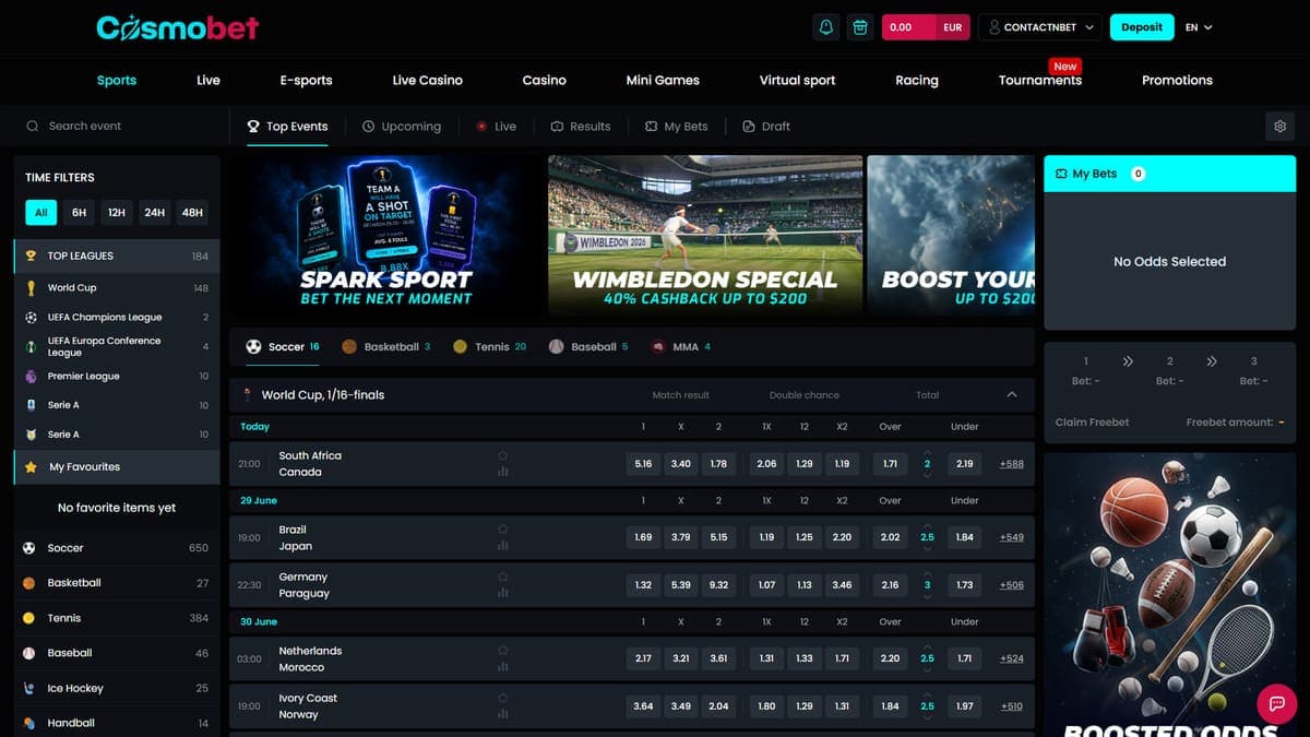 Sports betting Cosmobet Casino