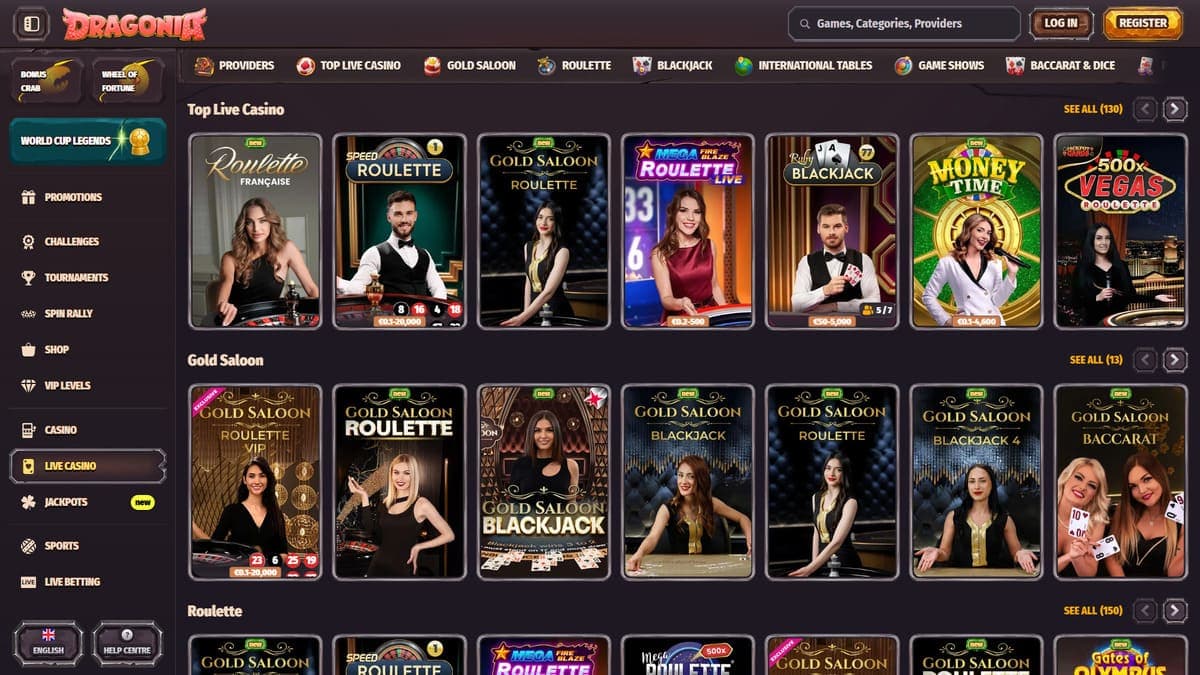 Best live Dragonia Casino