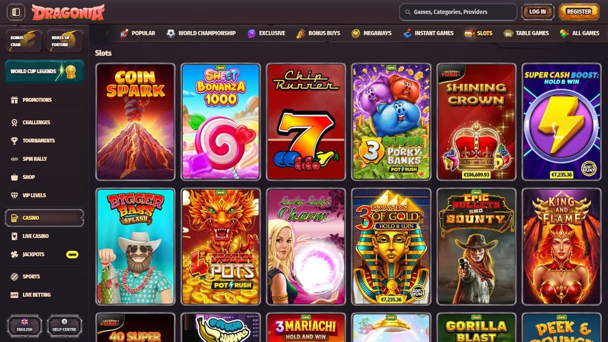 Slot machines Dragonia Casino