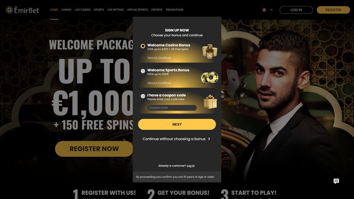 Registration Emirbet Casino