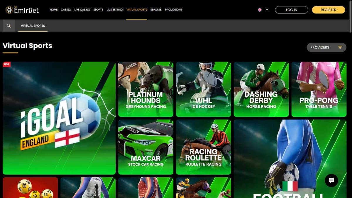 Virtual sports Emirbet Casino