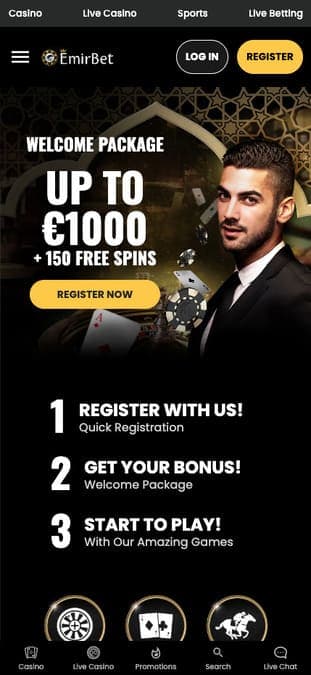 EmirBet casino mobile