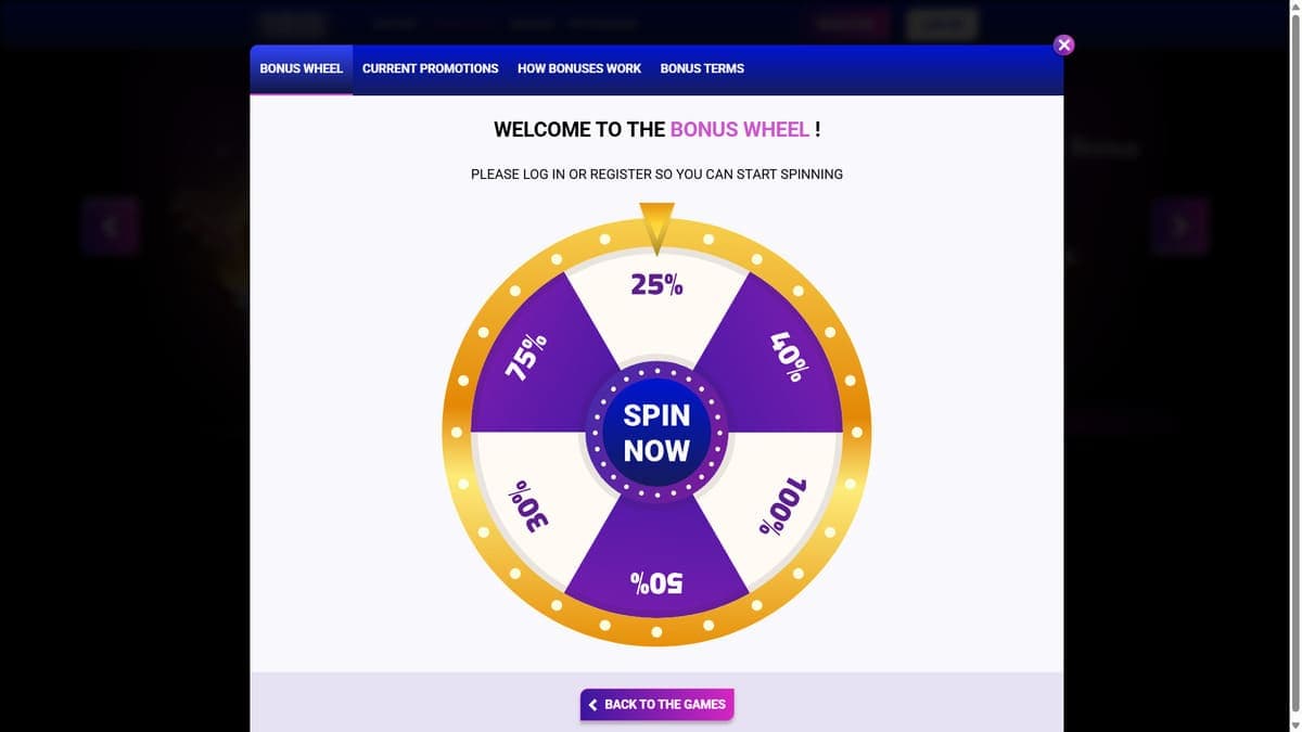 Bonus wheel Europe Fortune Casino