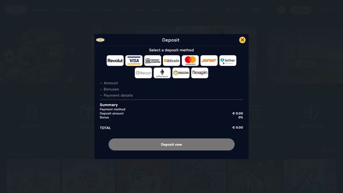 Deposit Europe777 Casino