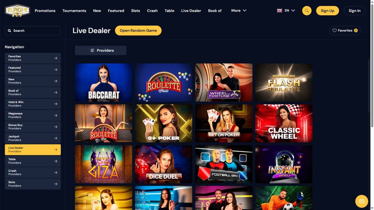 Live Europe777 Casino