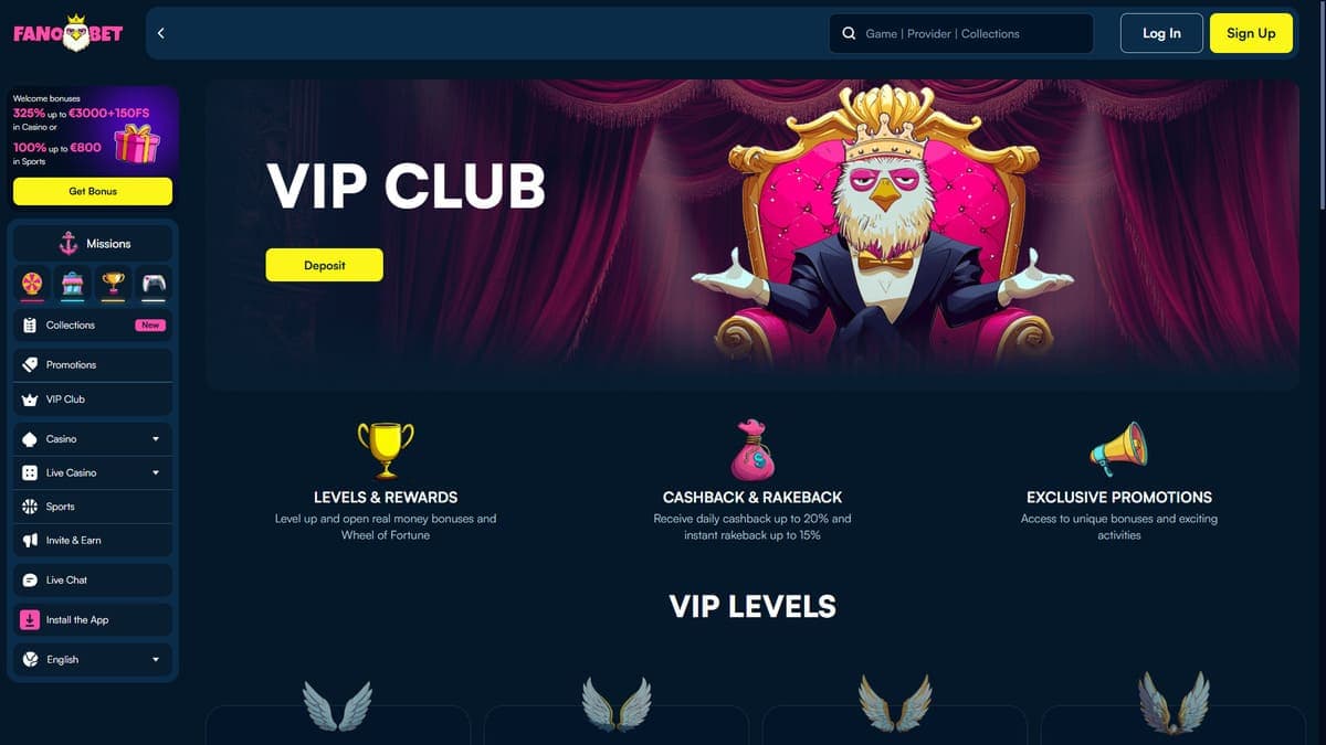 VIP Club Fanobet Casino