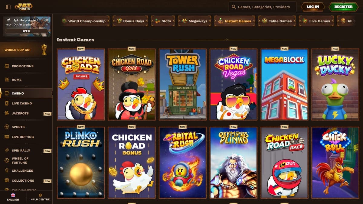 Instant games FatPirate Casino