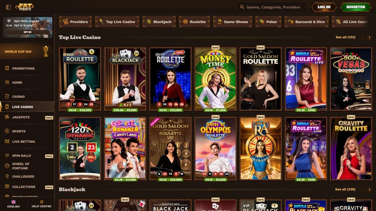 Live FatPirate Casino