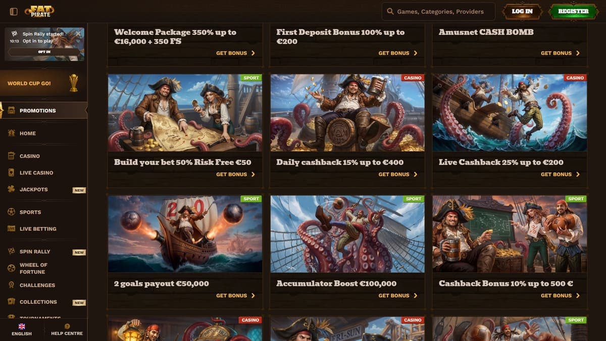 Promos FatPirate Casino