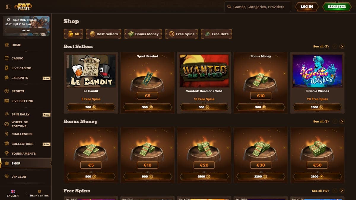 Shop FatPirate Casino