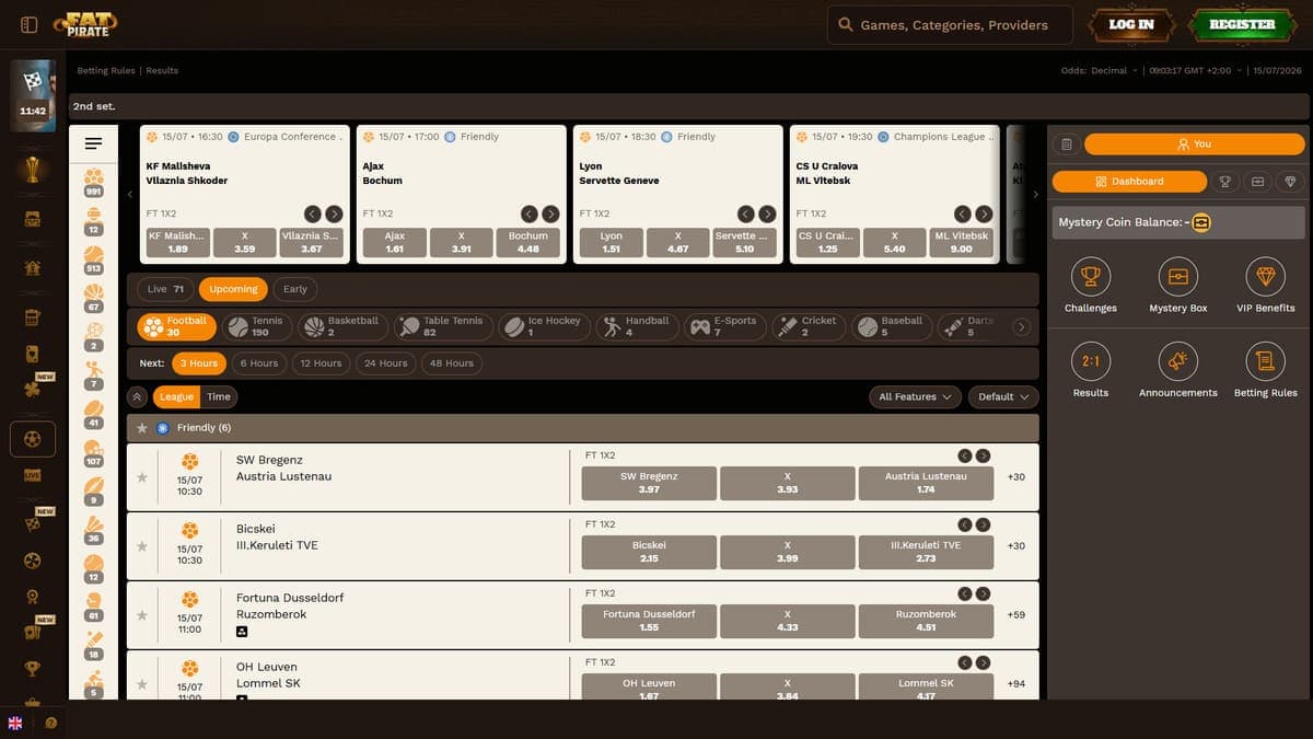 Sports betting FatPirate Casino