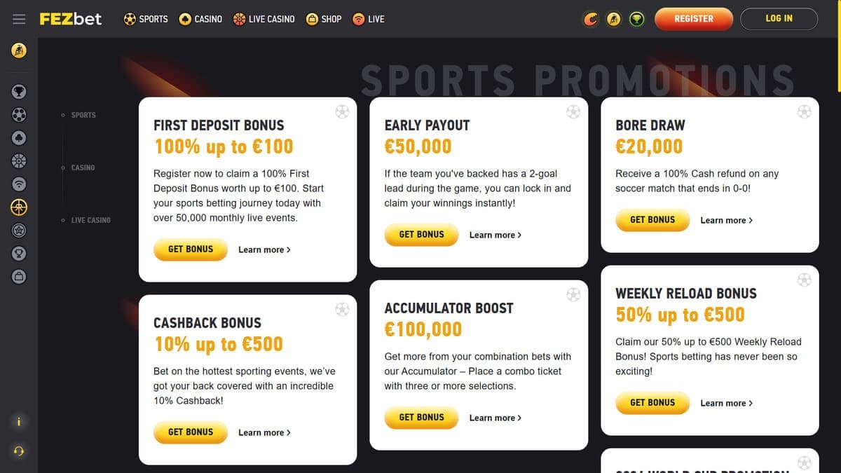 Promotions Fezbet Casino