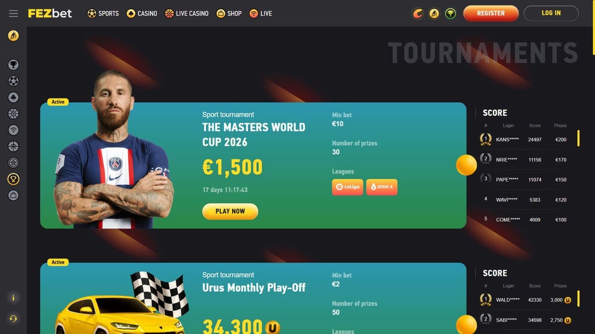 Tournaments Fezbet Casino