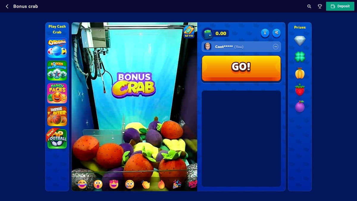 Crab Bonus Frumzi Casino