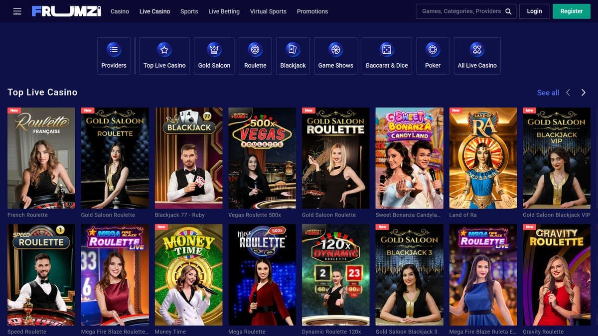 Live Frumzi Casino