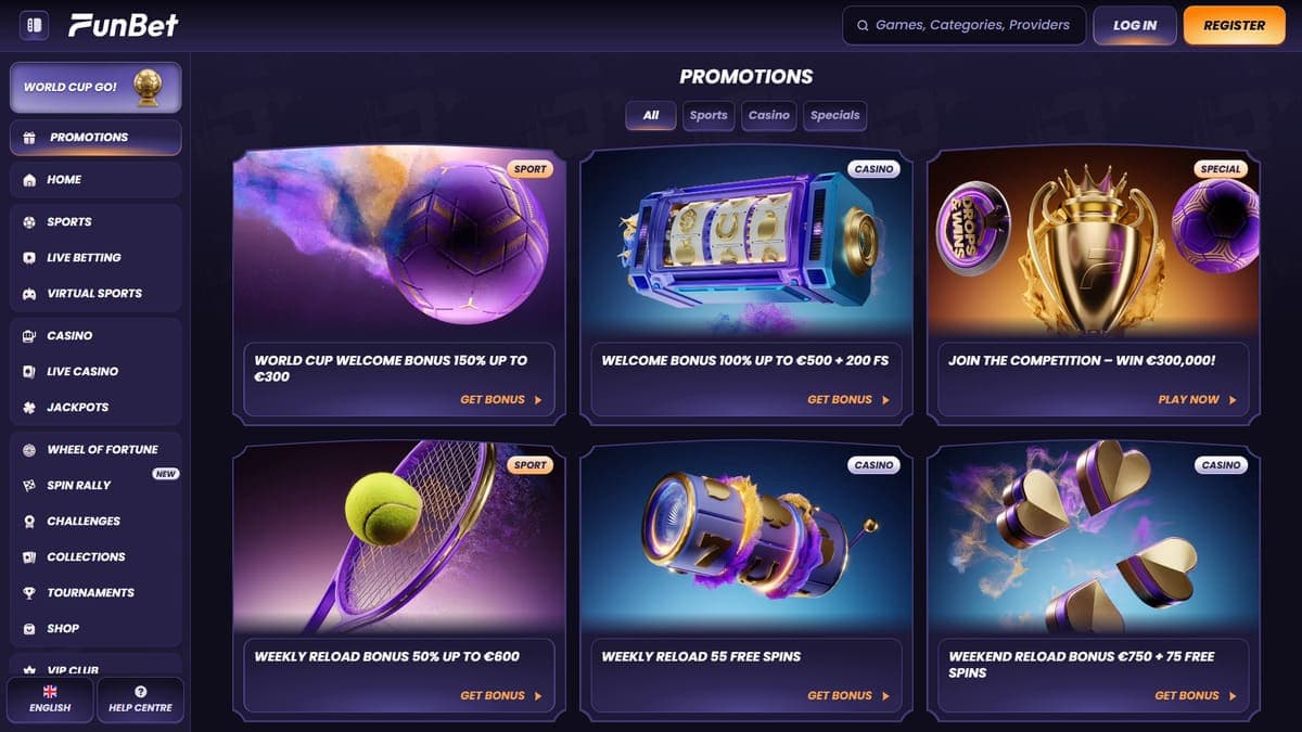 Promotions Funbet Casino