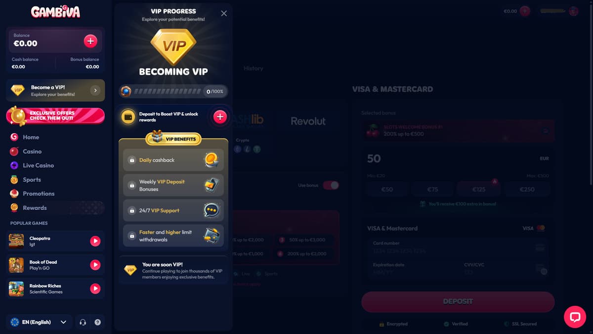 VIP Club Gambiva Casino