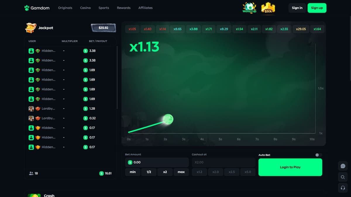 Crash Gamdom Casino
