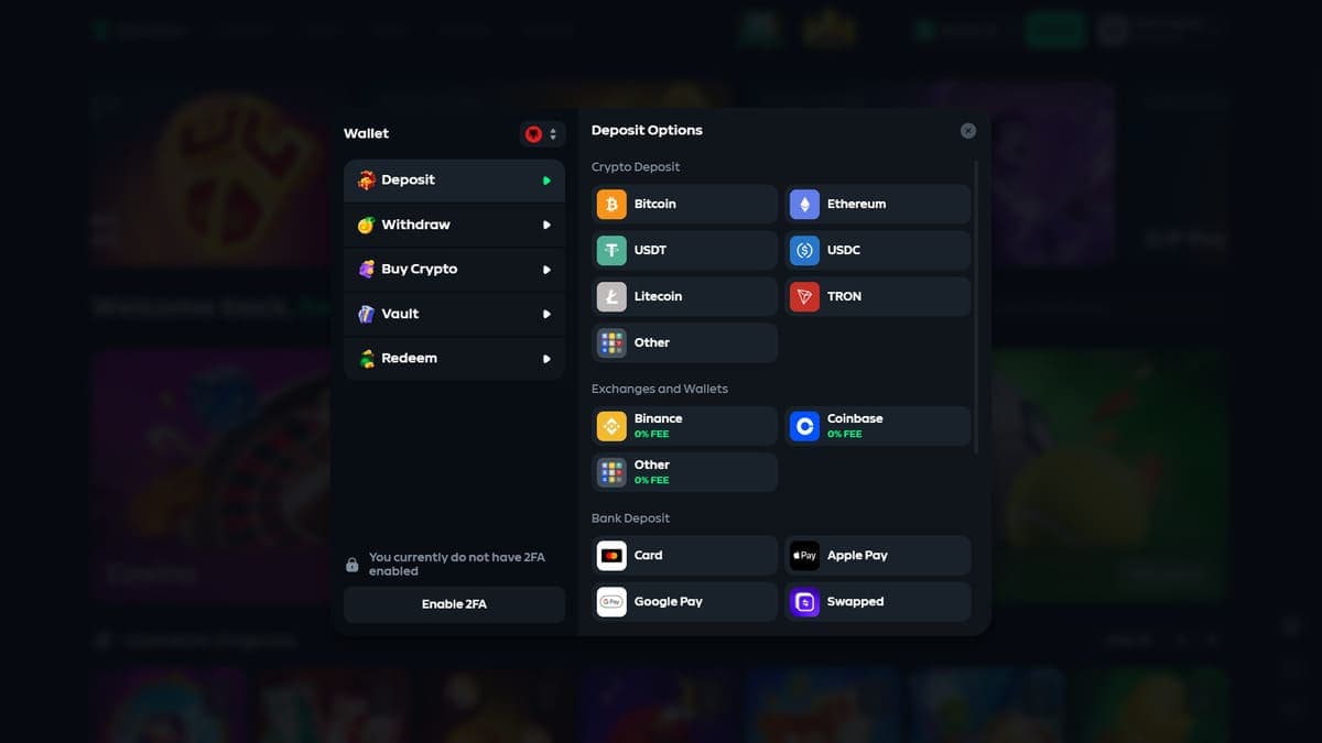 Deposit Gamdom Casino