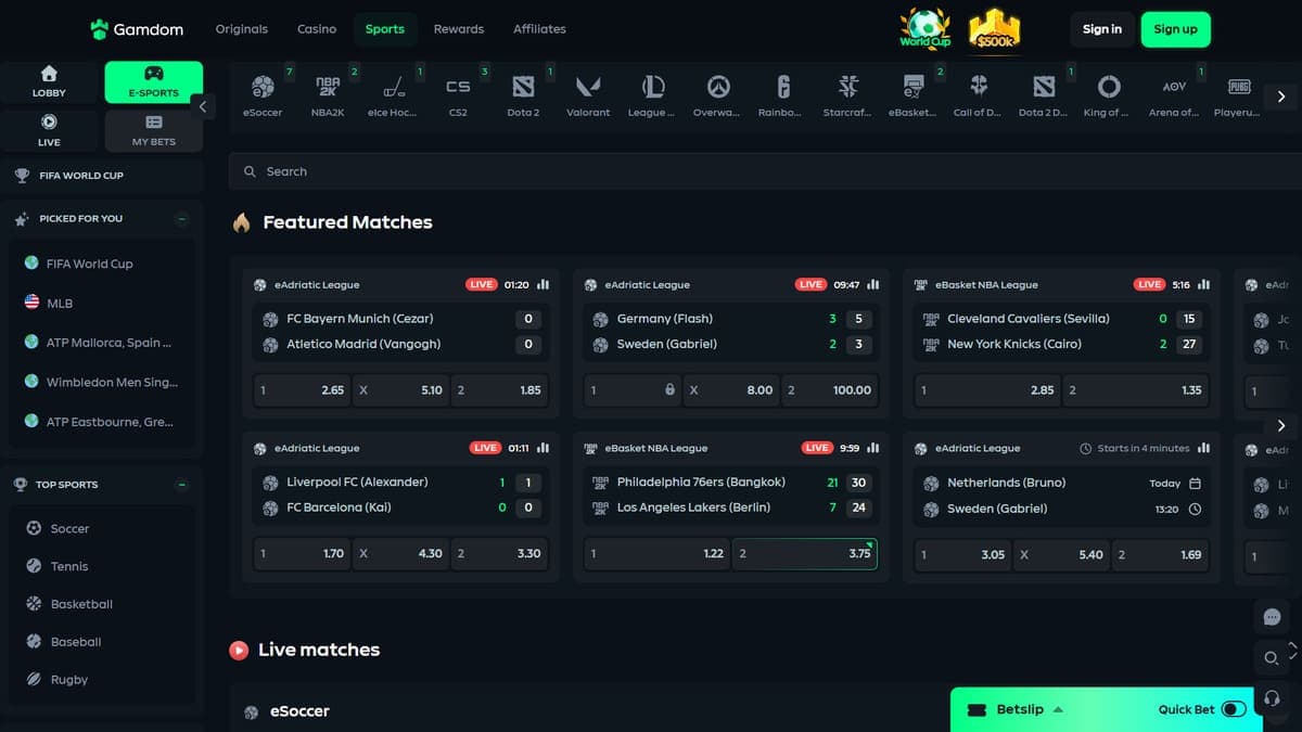 eSports Gamdom Casino