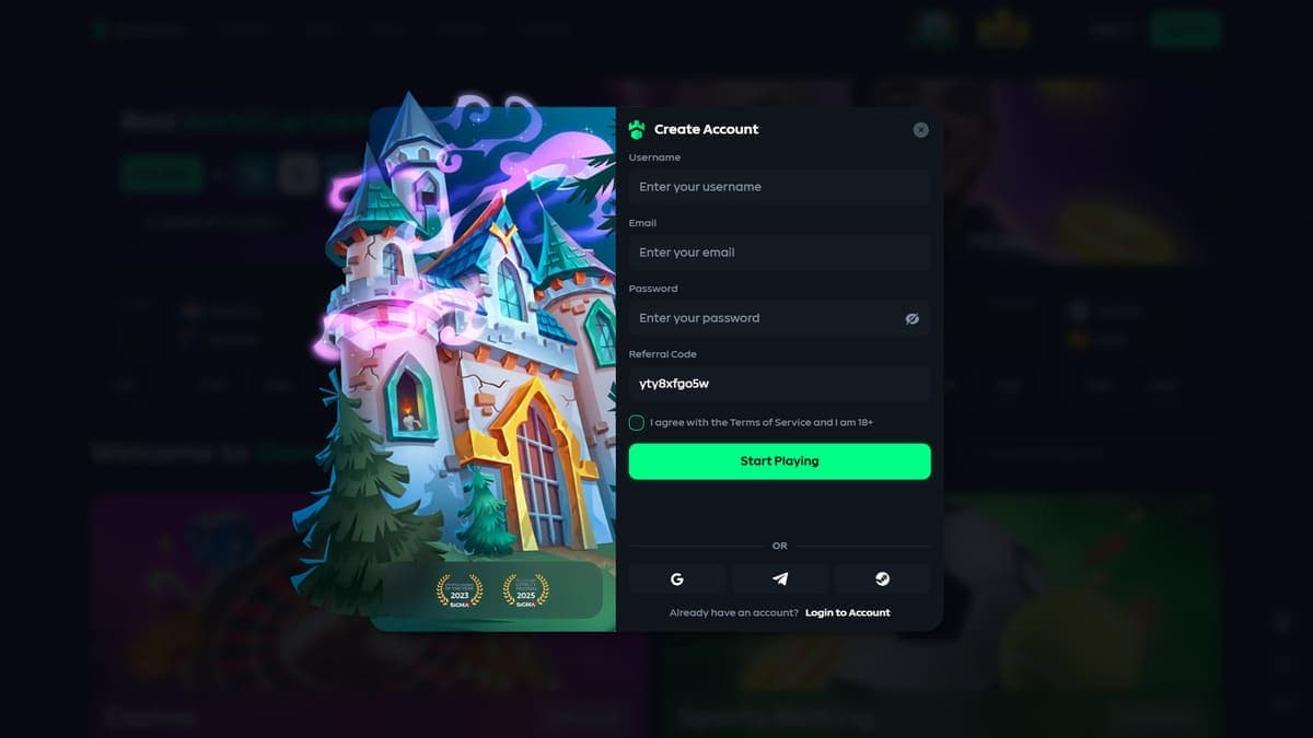 Registration Gamdom Casino