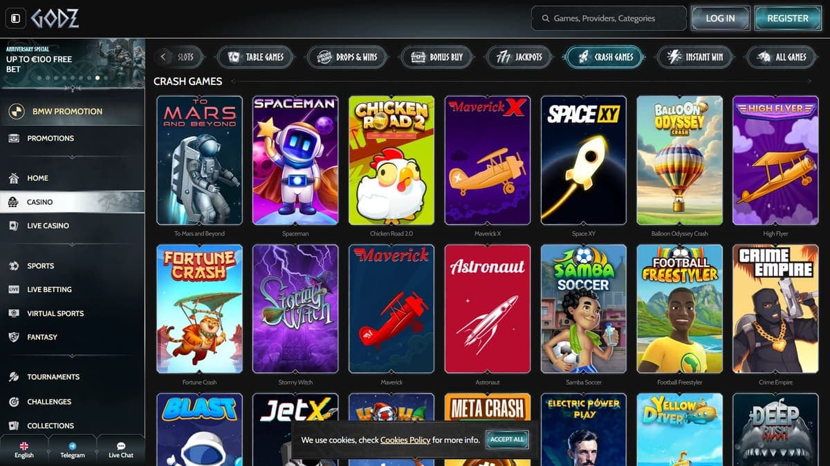 Scratch cards Godz Casino