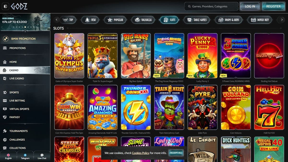 Slot machines Godz Casino