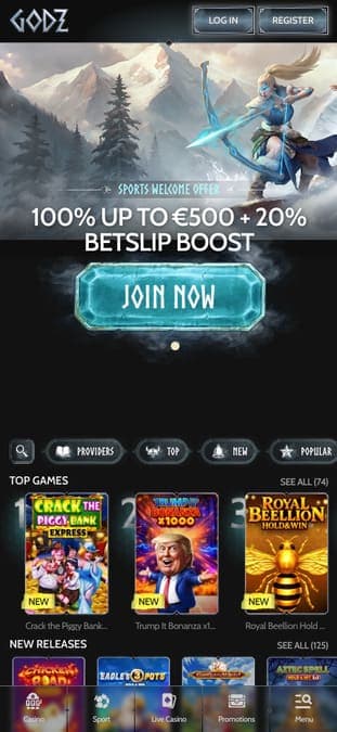 Godz casino mobile
