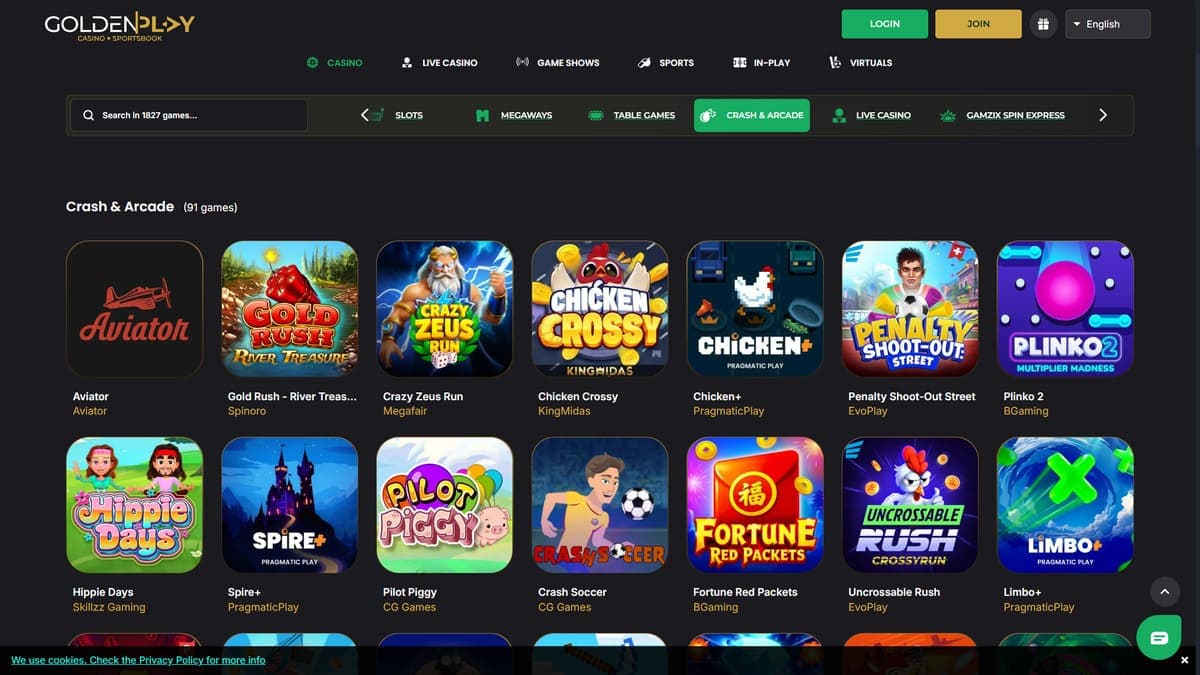Mini games GoldenPlay Casino