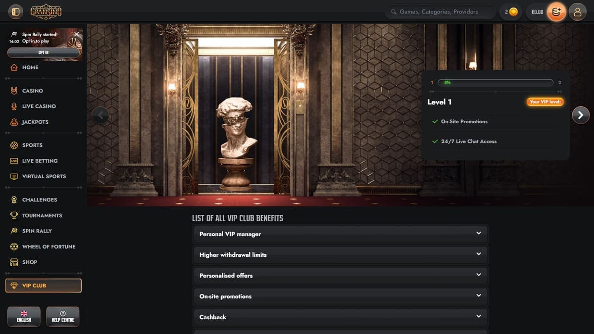 VIP club Gransino Casino