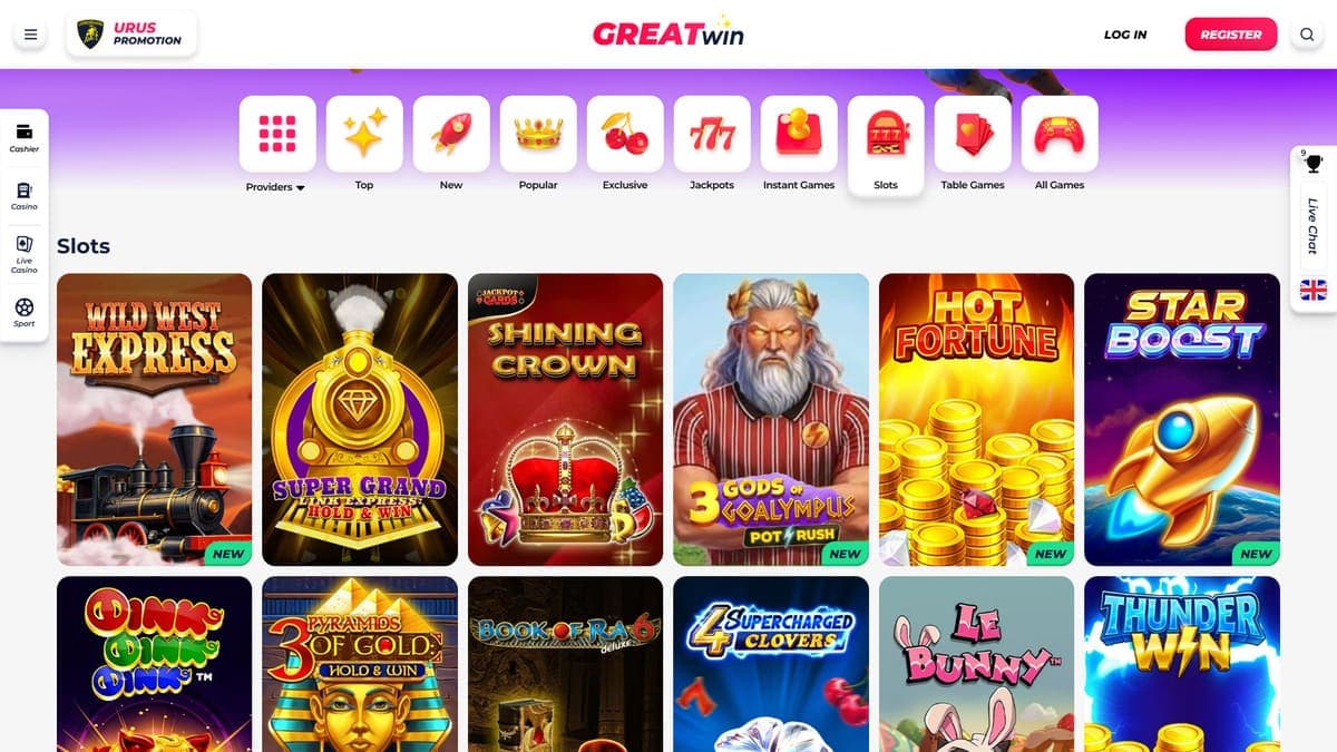 Slot machines GreatWin Casino