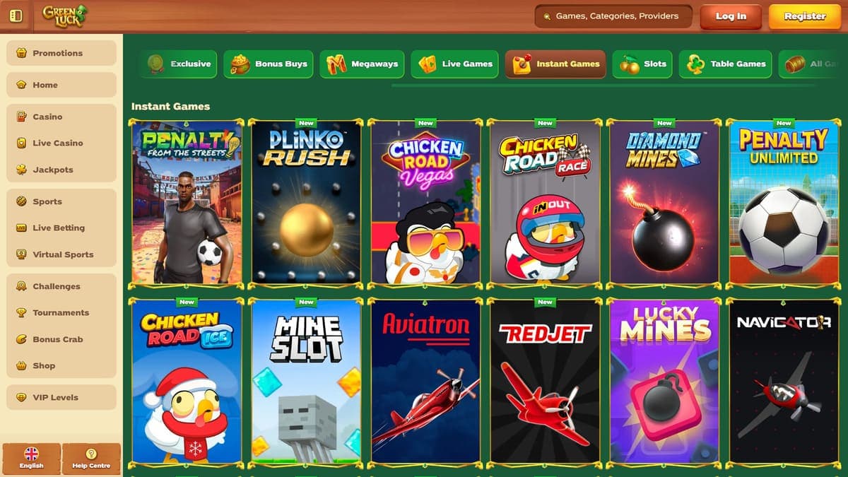 Instant games GreenLuck Casino