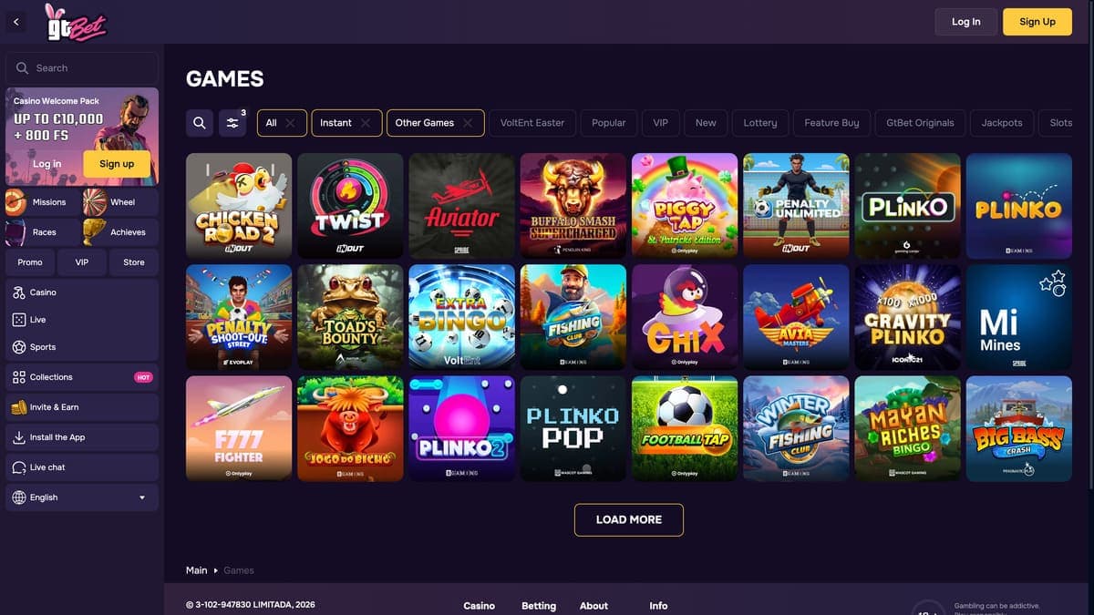 GTBet Casino Mini Games