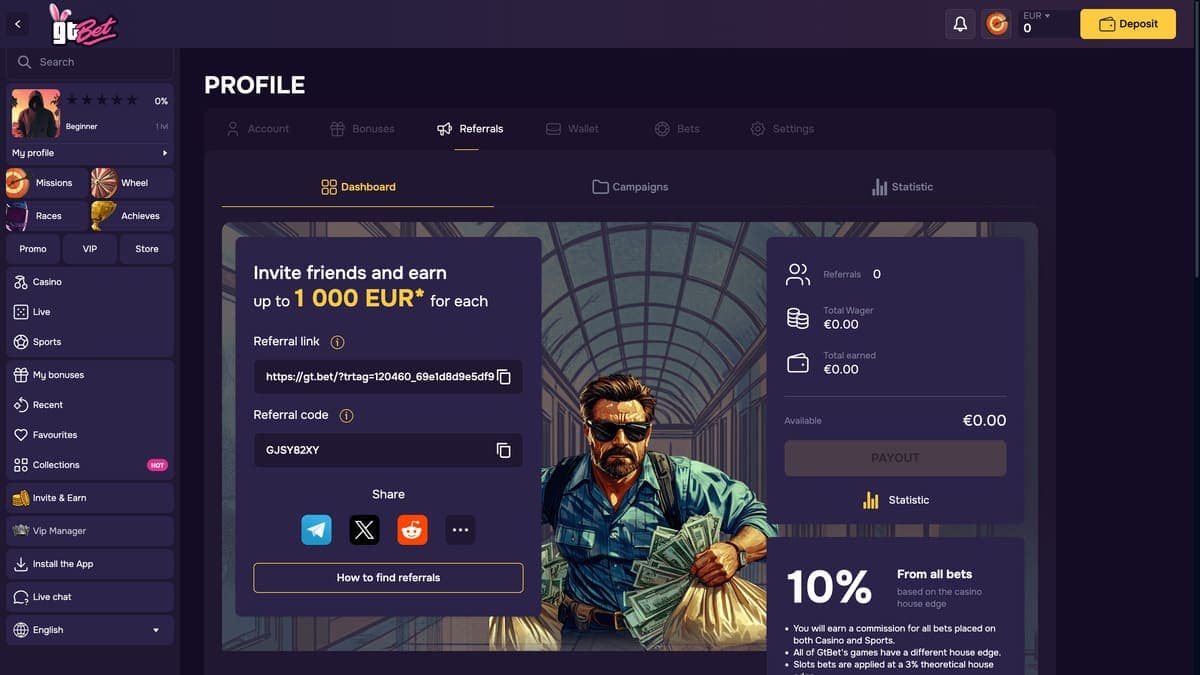 GTBet Casino Referral