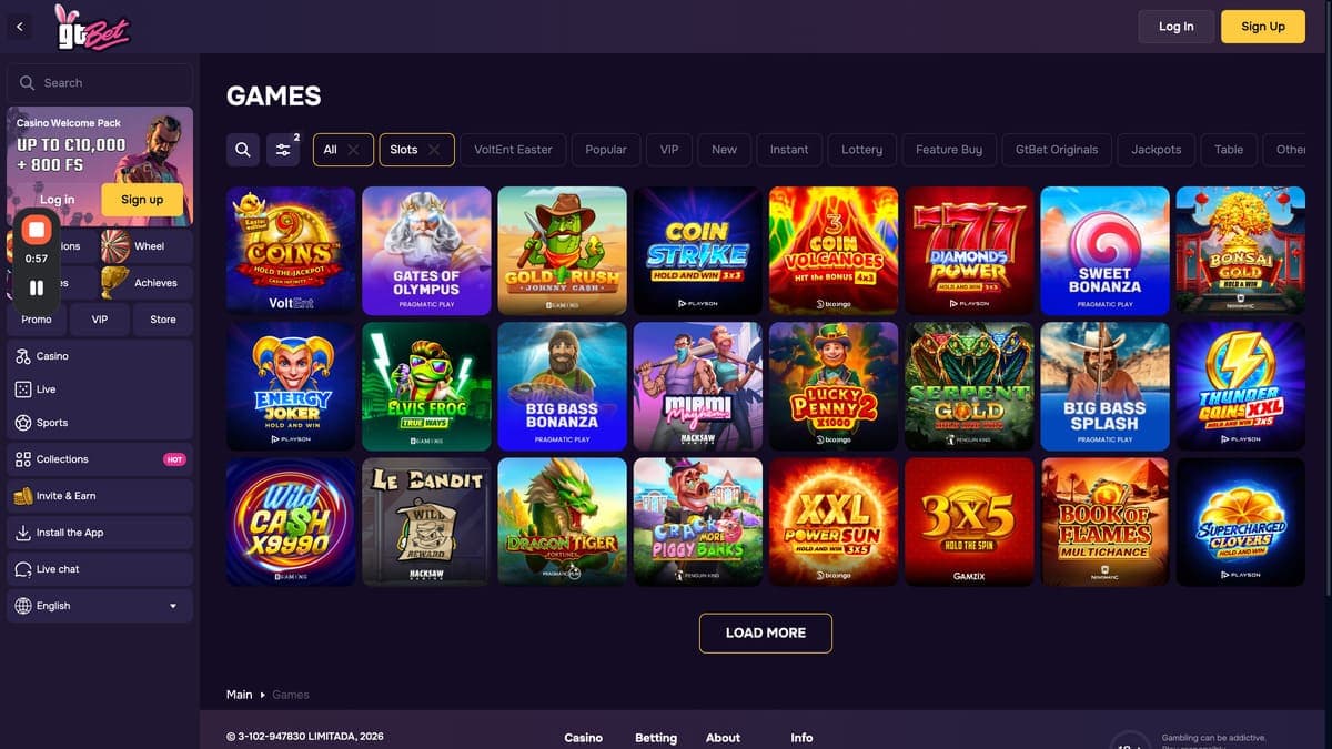 GTBet Casino Slot Machines