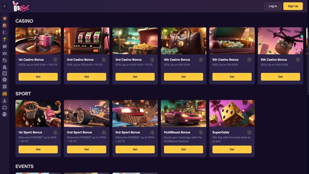 GTBet Casino Welcome Bonus