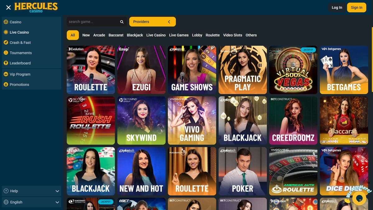 Live Hercules Casino