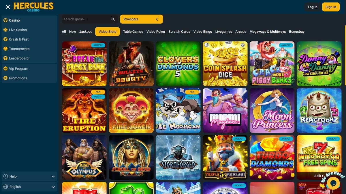 Slot machines Hercules Casino
