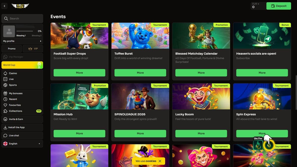 Tournaments Holyluck Casino
