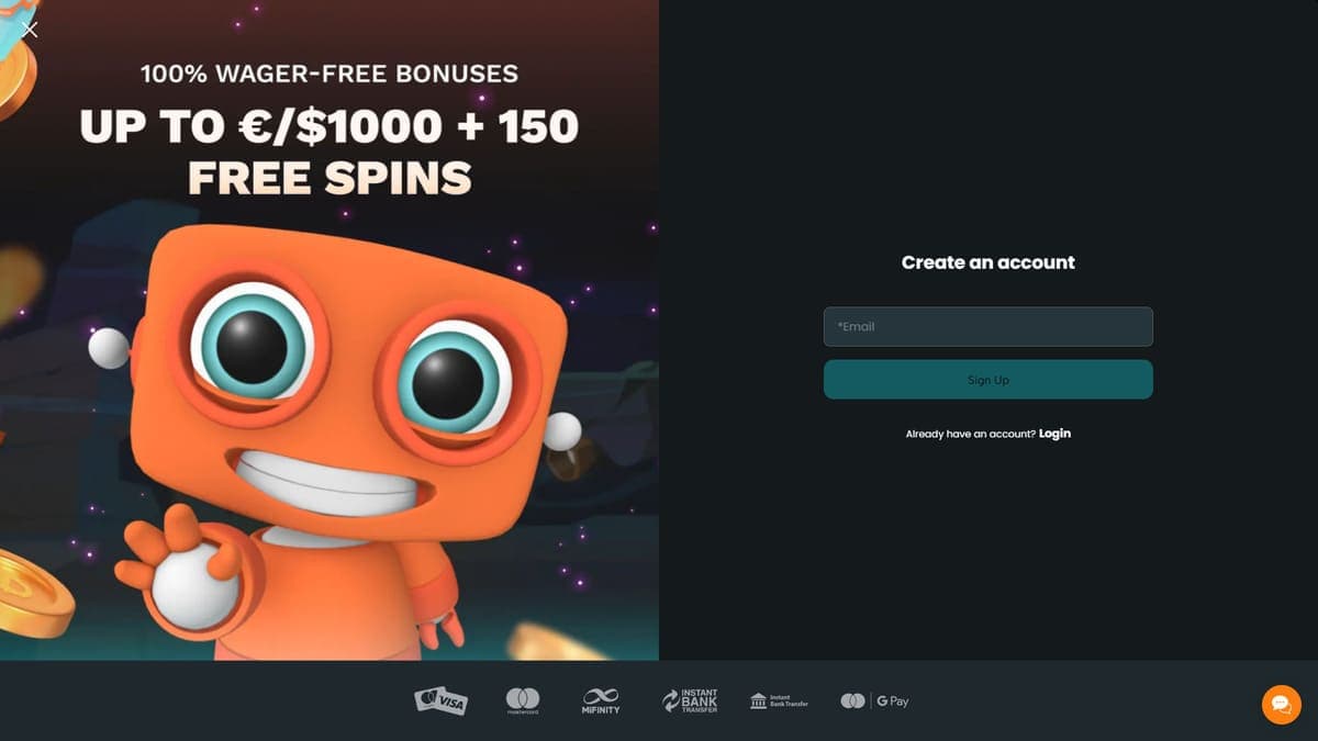 Sign up Hugo Bets Casino