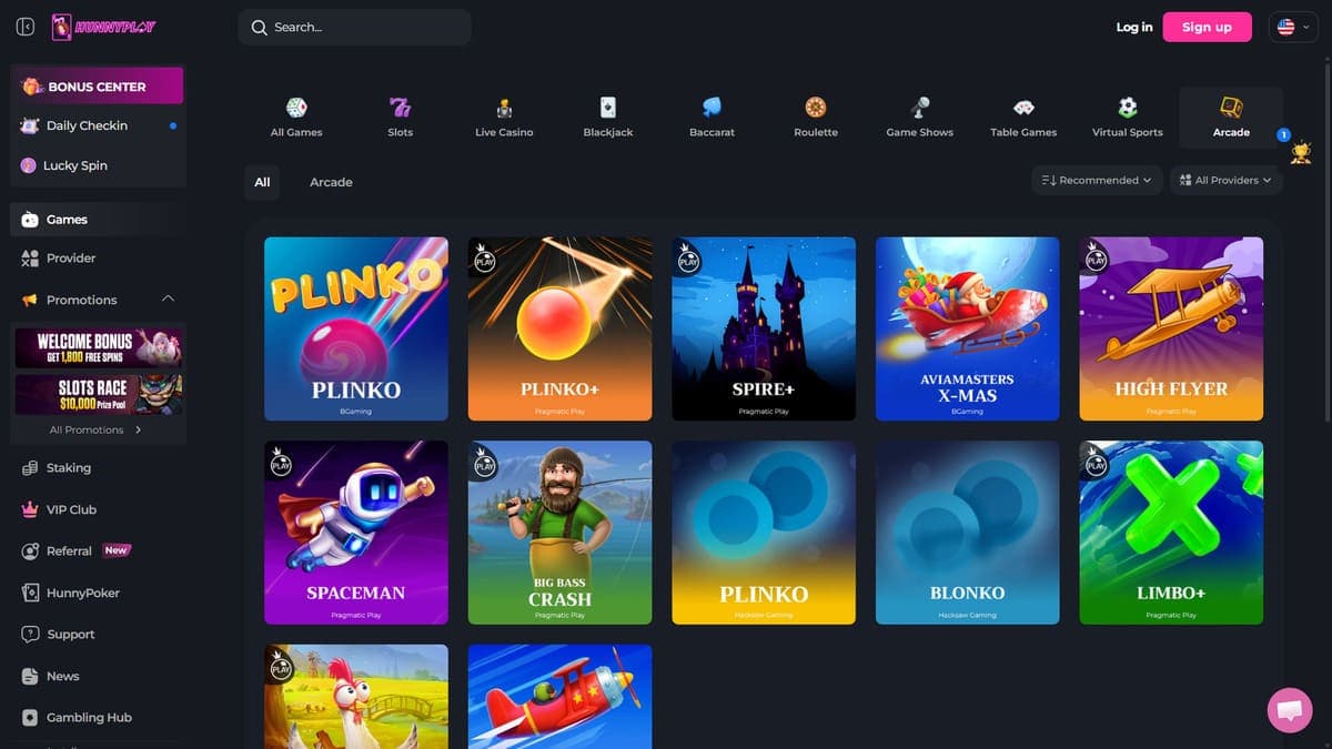 Mini games HunnyPlay Casino