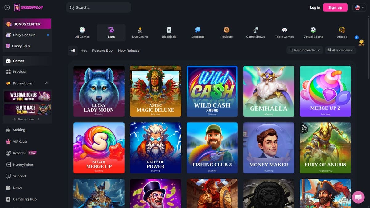 Slot machines HunnyPlay Casino