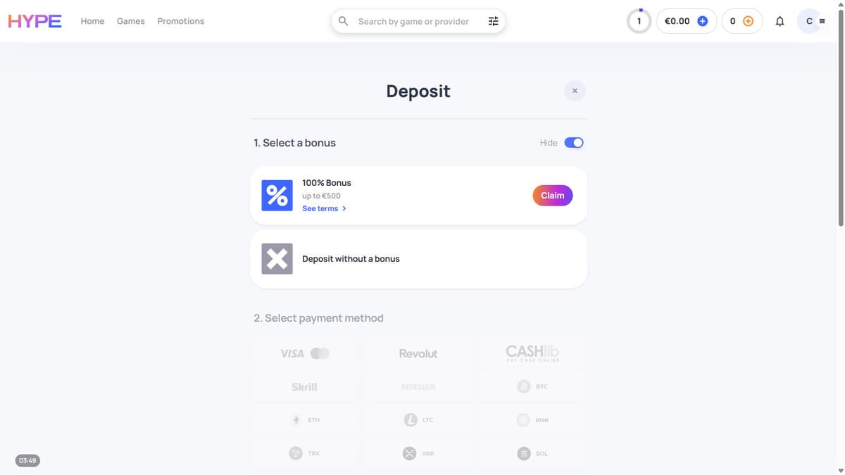 Deposit Hype Kasino Casino